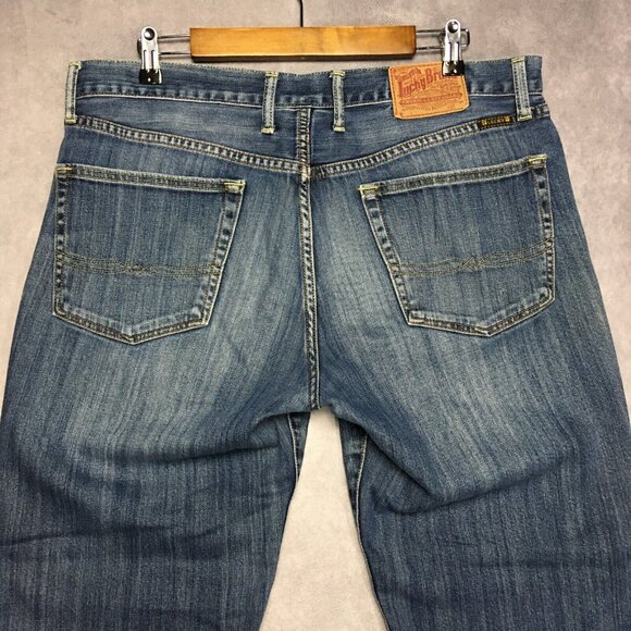Lucky‎ Brand Mens Vintage Straight Blue Jeans size 36x32 Stretch Denim Pants - Picture 2 of 16